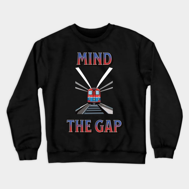 Mind the gap Crewneck Sweatshirt by BishBashBosh